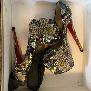 New in box Christian louboutin snakeskin